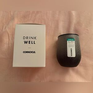 Corkcicle Textured Black Tumbler with Lid